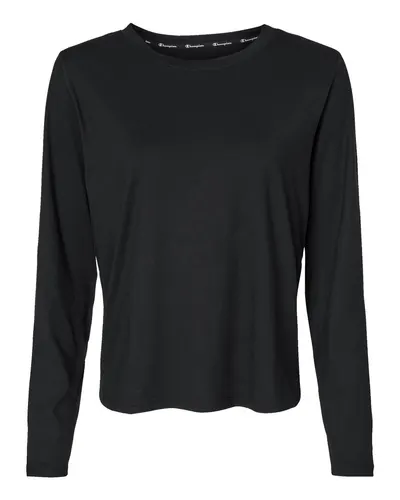 Champion CHP140 Women's Sport Soft Touch Long Sleeve T-Shirt — blank long sleeve tee, front view