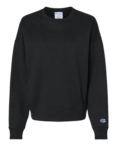 Champion SL650 Women's Powerblend® Crewneck Sweatshirt — blank crewneck sweatshirt, front view