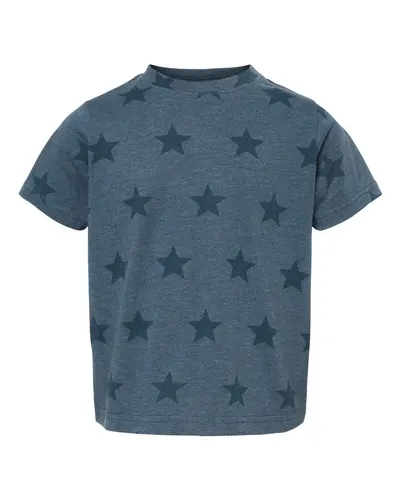 Code Five 3029 Toddler Star Print Tee — blank t-shirt, front view