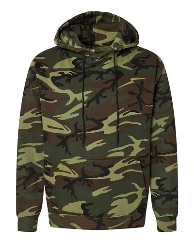 Code Five 3969 Unisex Camo Fleece Hoodie Sweatshirt — blank hooded sweatshirt, front view