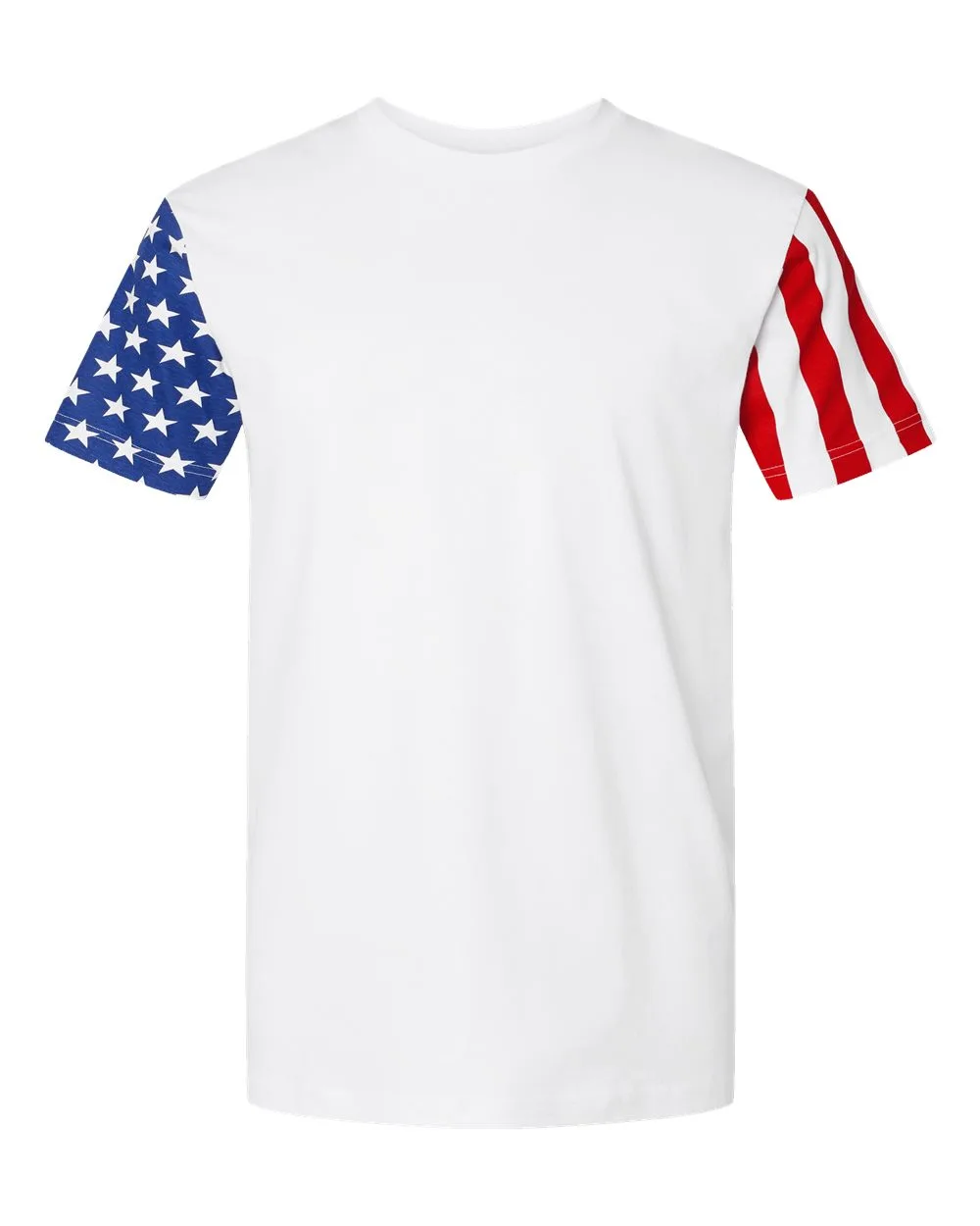 Code Five 3976 Unisex Stars & Stripes Tee — blank t-shirt, front view
