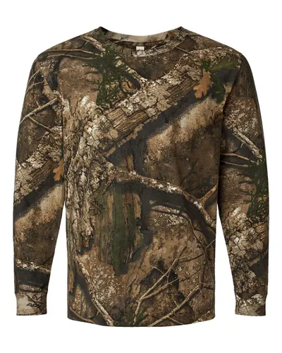 Code Five 3981 Unisex Realtree® Camo Long Sleeve Tee — blank long sleeve tee, front view