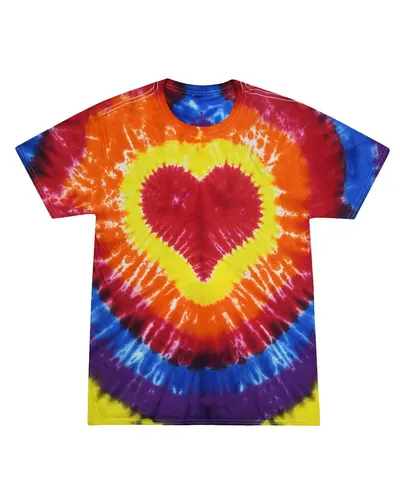 Colortone 1150 Unisex Shapes Tie-Dyed T-Shirt — blank t-shirt, front view