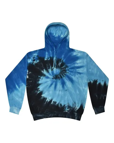 Colortone 8777Y Youth Tie-Dyed Hooded Sweatshirt — blank hooded sweatshirt, front view