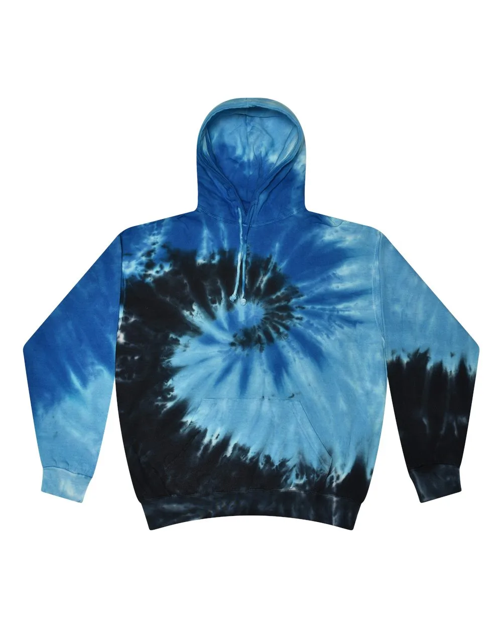 Colortone 8777Y Youth Tie-Dyed Hooded Sweatshirt — blank hooded sweatshirt, front view