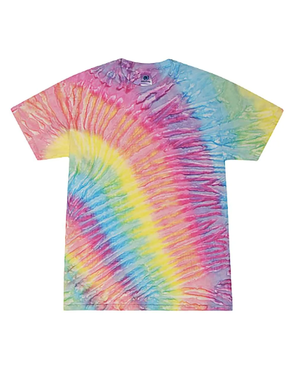 Colortone CD1000Y Youth Multi-Color Tie-Dyed T-Shirt — blank t-shirt, front view