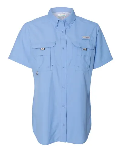 Columbia 139655 Women's PFG Bahama™ Short Sleeve Shirt — blank garment, front view