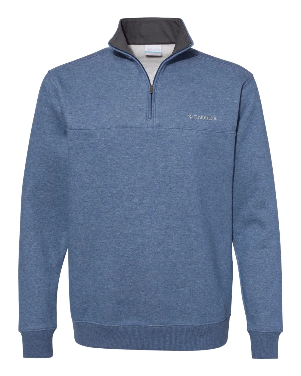 Columbia 141162 Men's Hart Mountain™ Half-Zip Sweatshirt — blank crewneck sweatshirt, front view