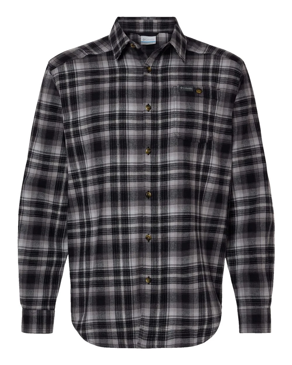 Columbia 161795 Men's Cornell Woods™ Flannel Shirt — blank garment, front view
