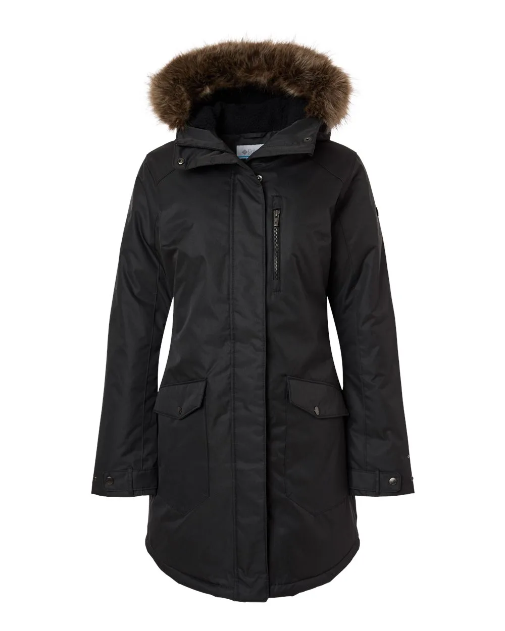 Columbia 179975 Women's Suttle Mountain™ Long Insulated Jacket — blank jacket, front view