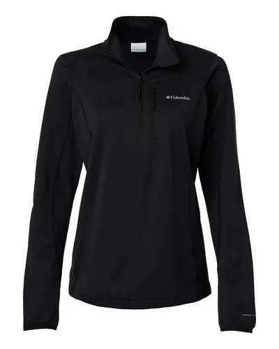 Columbia 213624 Women's Essential Hike™ Grid Fleece Half-Zip Pullover — blank fleece pullover, front view