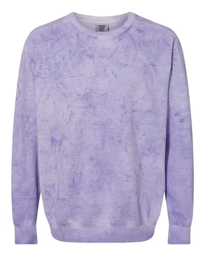 Comfort Colors 1545 Unisex Colorblast™ Crewneck Sweatshirt — blank crewneck sweatshirt, front view