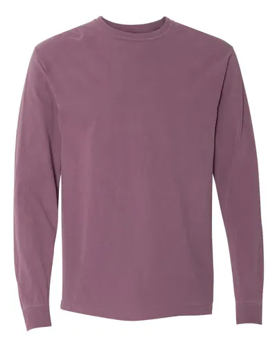 Comfort Colors 6014 Unisex Garment-Dyed Heavyweight Long Sleeve T-Shirt — blank long sleeve tee, front view