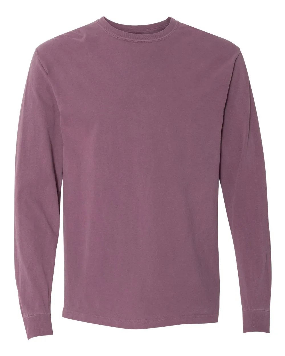 Comfort Colors 6014 Unisex Garment-Dyed Heavyweight Long Sleeve T-Shirt — blank long sleeve tee, front view