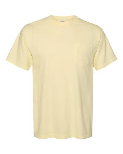 Comfort Colors 6030 Unisex Garment-Dyed Heavyweight Pocket T-Shirt — blank t-shirt, front view