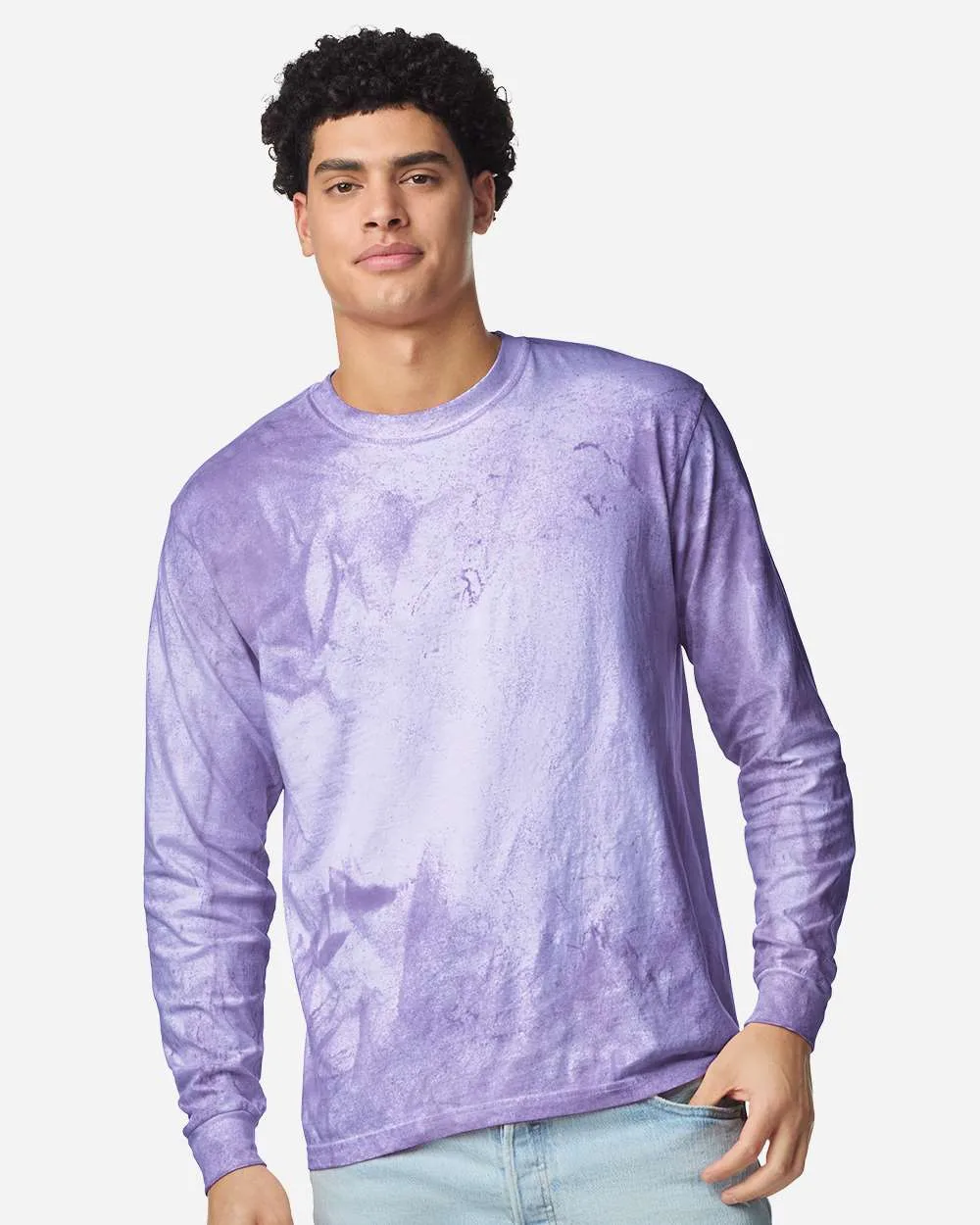 Comfort Colors 6045 Unisex Colorblast™ Long Sleeve T-Shirt — blank long sleeve tee, front view