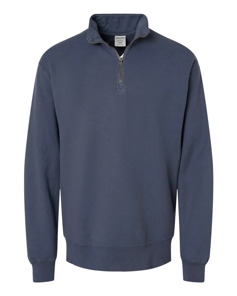 ComfortWash by Hanes GDH425 Unisex Garment-Dyed Quarter-Zip Sweatshirt — blank crewneck sweatshirt, front view