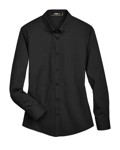 CORE365 78193 Women's Operate Twill Shirt — blank woven shirt, front view