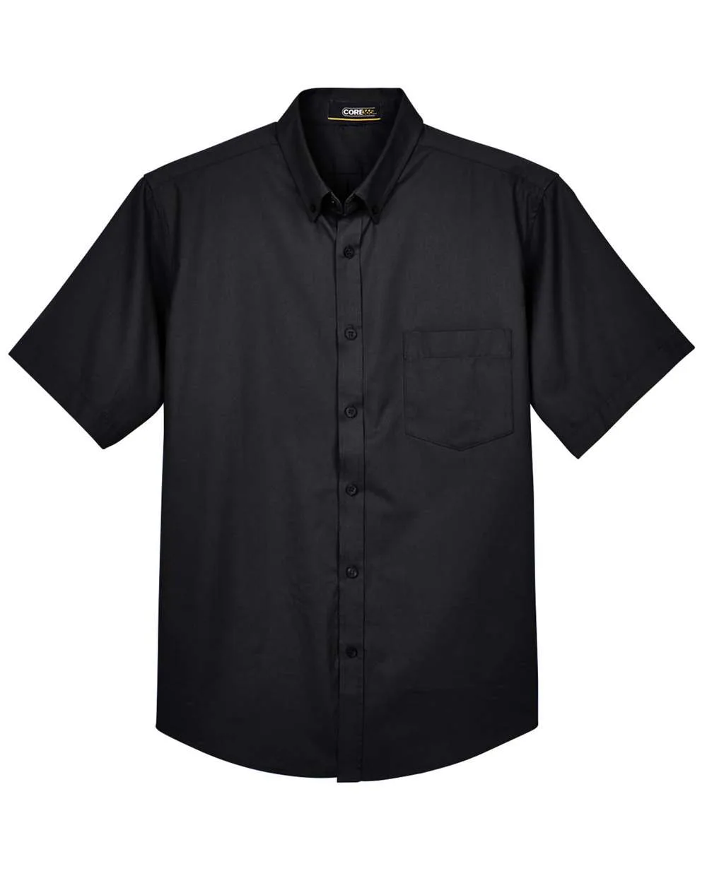CORE365 88194 Men's Optimum Short Sleeve Twill Dress Shirt — blank woven shirt, front view