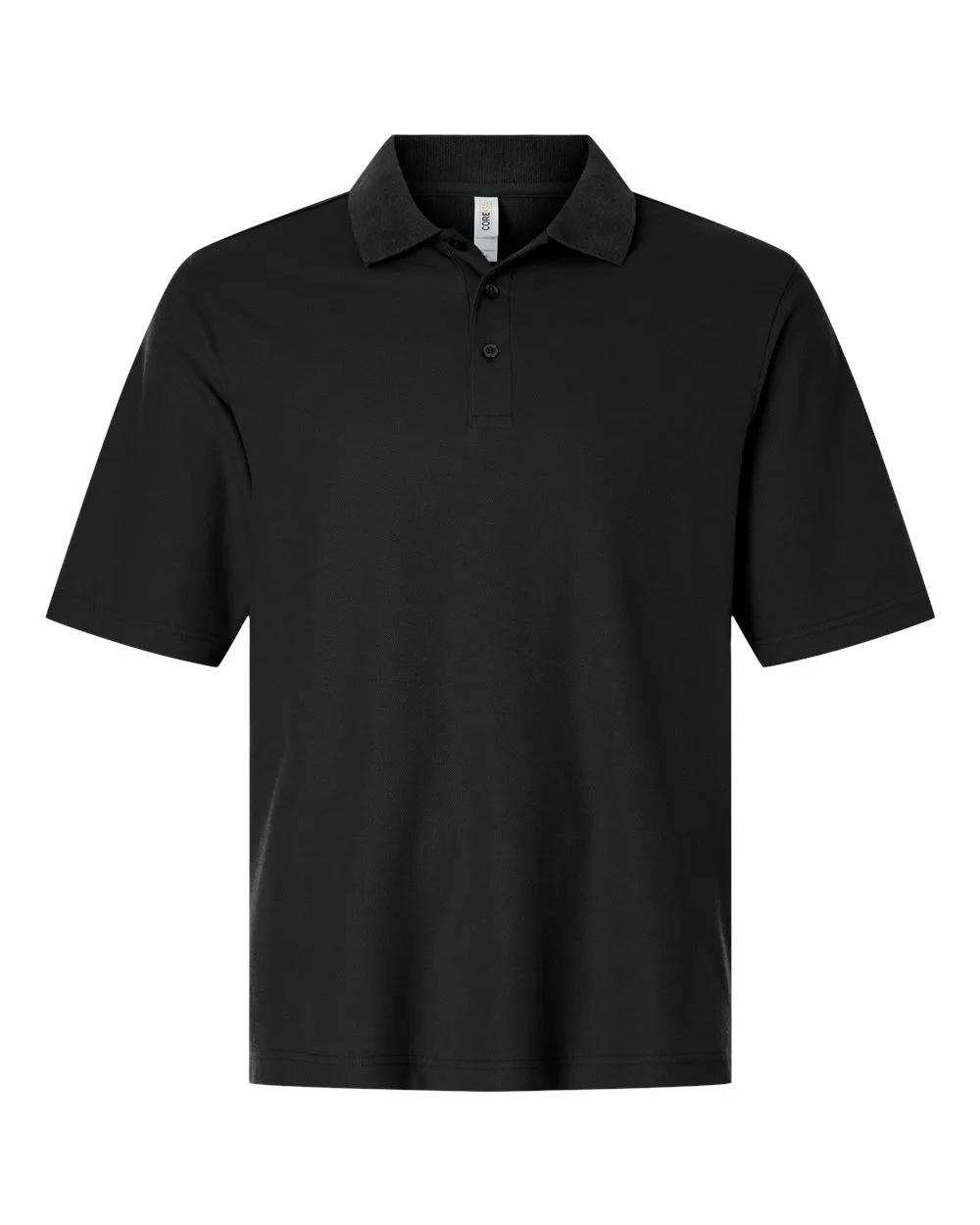 CORE365 CE106T Men's Tall Resolve CVC Performance Pique Polo — blank polo, front view