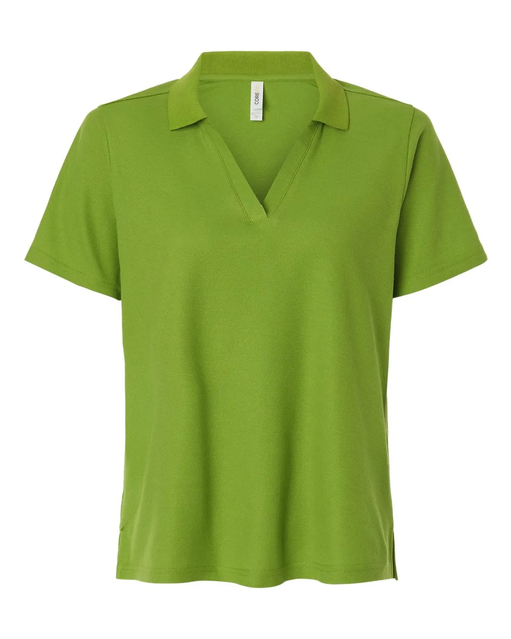 CORE365 CE106W Women's Resolve CVC Performance Pique Polo — blank polo, front view