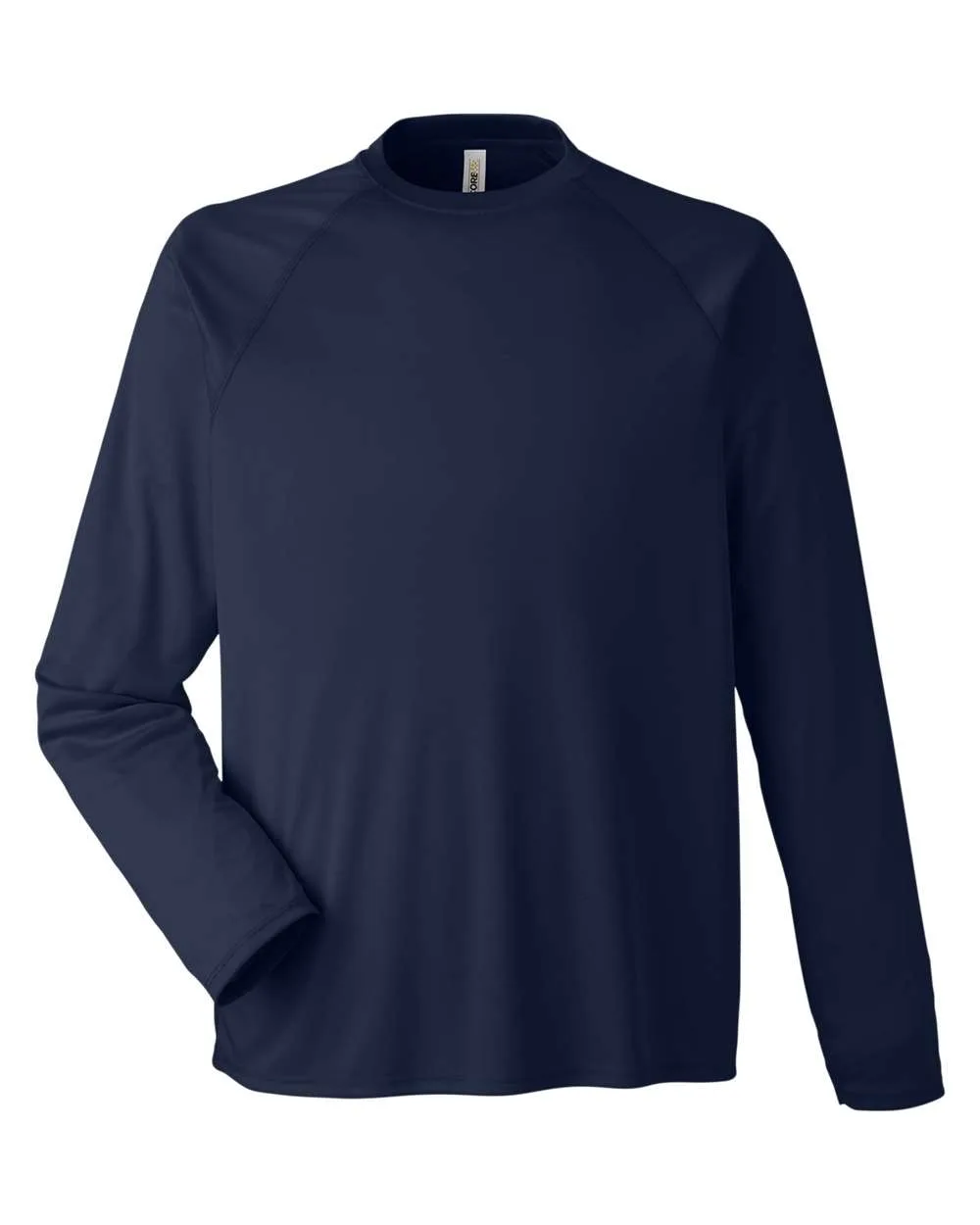 CORE365 CE110 Unisex Ultra UVP™ Marina Raglan Long Sleeve T-Shirt — blank long sleeve tee, front view