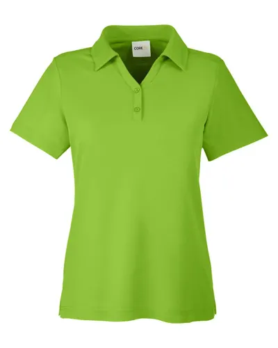 CORE365 CE112W Women's Fusion ChromaSoft™ Pique Polo — blank polo, front view