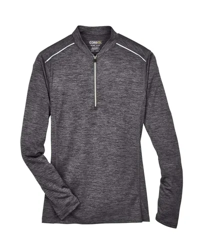 CORE365 CE401W Women's Kinetic Performance Quarter-Zip Pullover — blank garment, front view