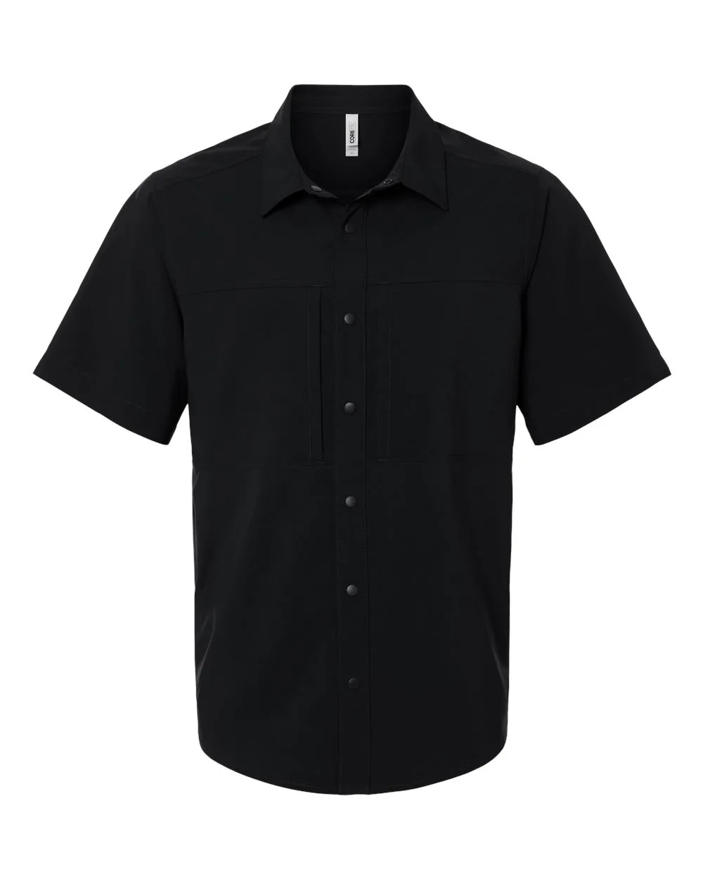 CORE365 CE520 Men's UltraUVP Shoreline Short Sleeve Staff Shirt — blank garment, front view
