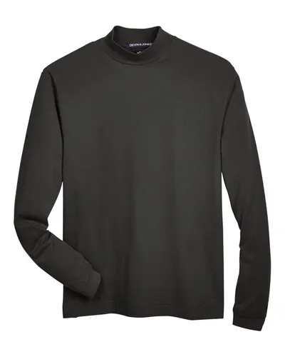 Devon & Jones D420 Unisex Sueded Jersey Mock Neck T-Shirt — blank t-shirt, front view
