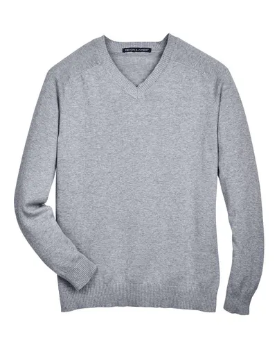 Devon & Jones D475 Men's V-Neck Sweater — blank garment, front view