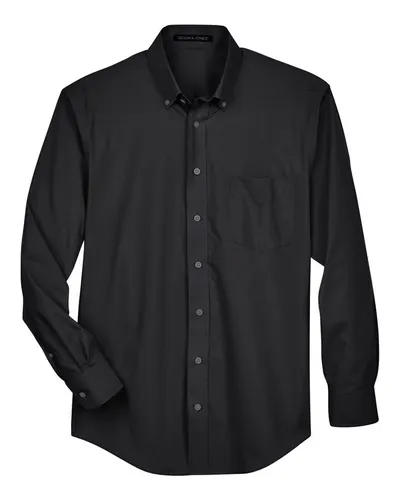 Devon & Jones D620 Men's Crown Collection® Broadcloth Woven Dress Shirt — blank woven shirt, front view