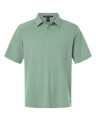Devon & Jones DG102 Men's Seaton Pebble Textured Polo — blank polo, front view