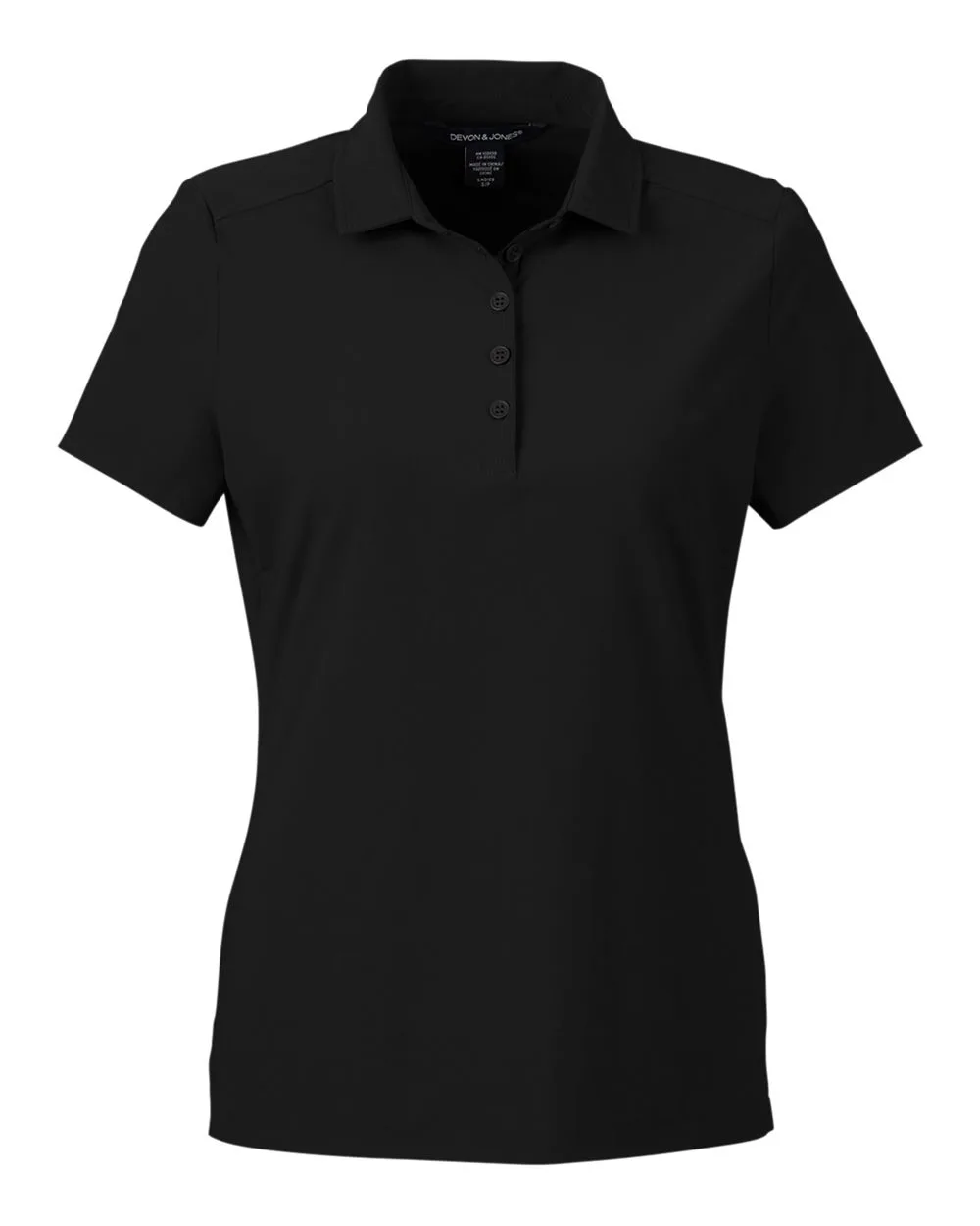 Devon & Jones DG110W Women's CrownLux Performance® Windsor Welded Polo — blank polo, front view