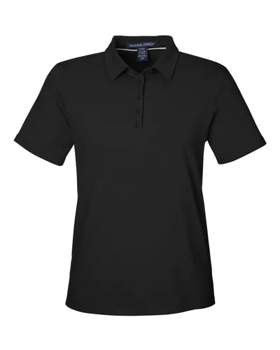 Devon & Jones DG120W Women's Raleigh Stretch Polo — blank polo, front view
