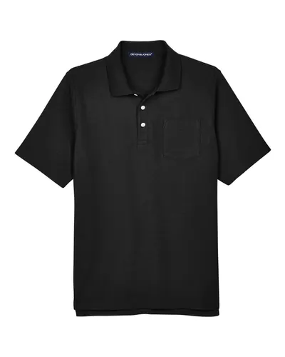 Devon & Jones DG150P Men's DRYTEC20™ Performance Pocket Polo — blank polo, front view