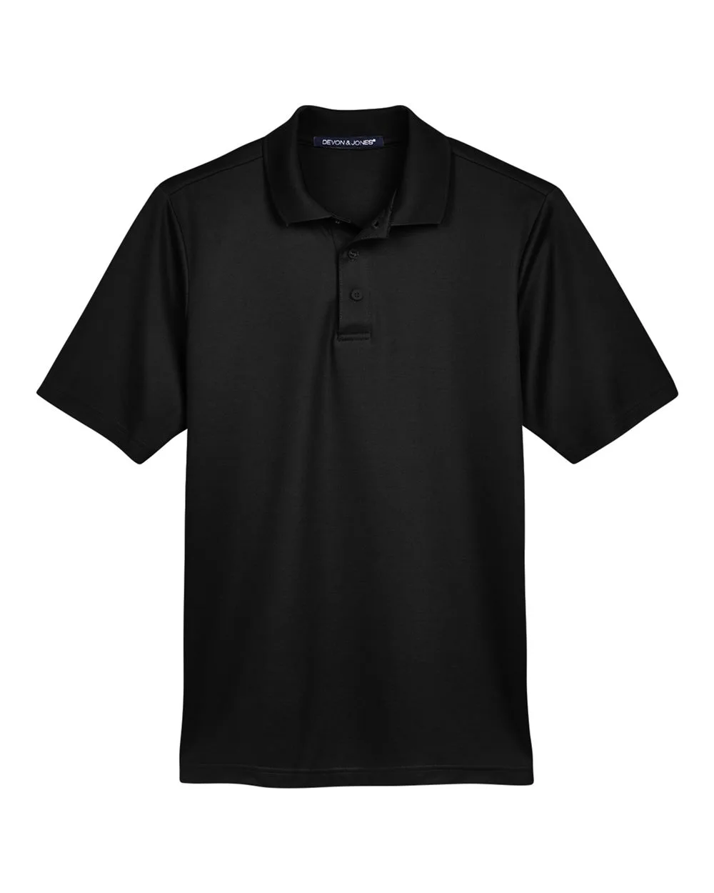 Devon & Jones DG20 Men's CrownLux Performance® Plaited Polo — blank polo, front view