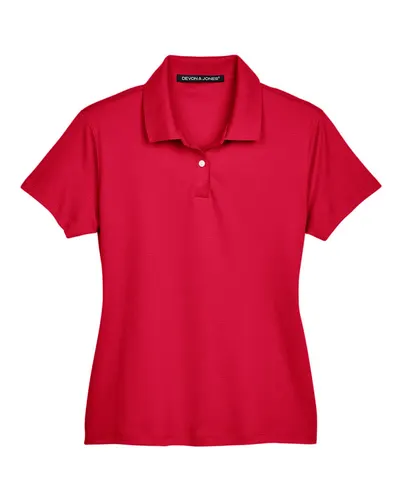 Devon & Jones DG200W Women's Pima-Tech™ Jet Piqué Polo — blank polo, front view