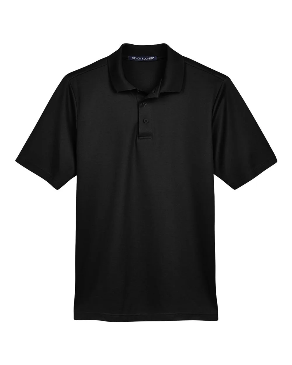Devon & Jones DG20T Men's Tall CrownLux Performance® Plaited Polo — blank polo, front view