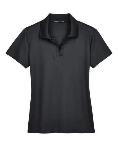Devon & Jones DG20W Women's CrownLux Performance® Plaited Polo — blank polo, front view
