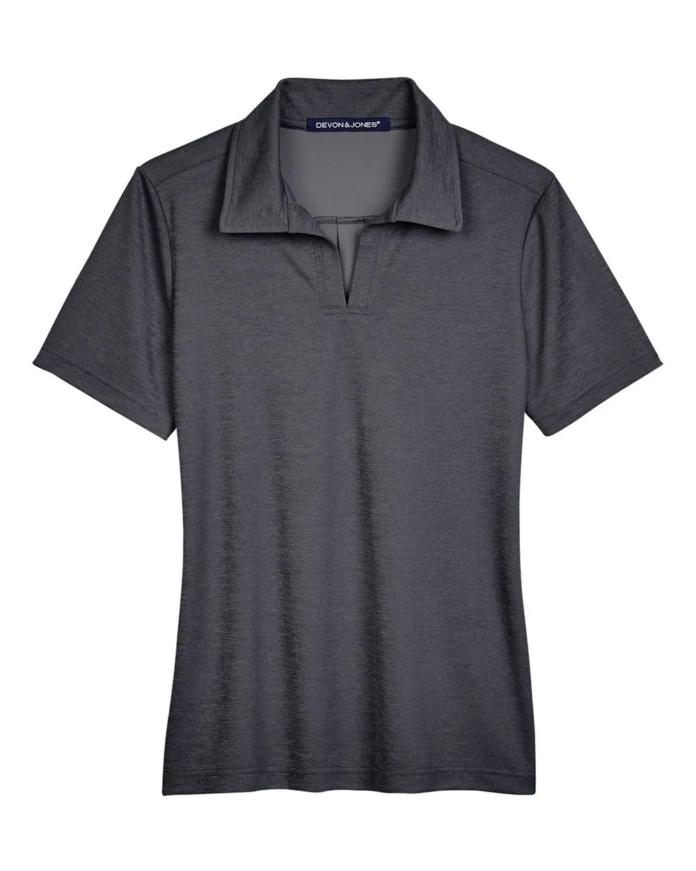 Devon & Jones DG22W Women's CrownLux Performance® Address Melange Polo — blank polo, front view