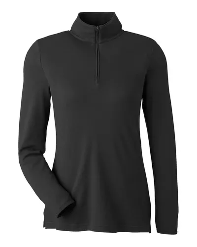 Devon & Jones DG400W Women's New Classics® Performance Quarter-Zip Pullover — blank garment, front view