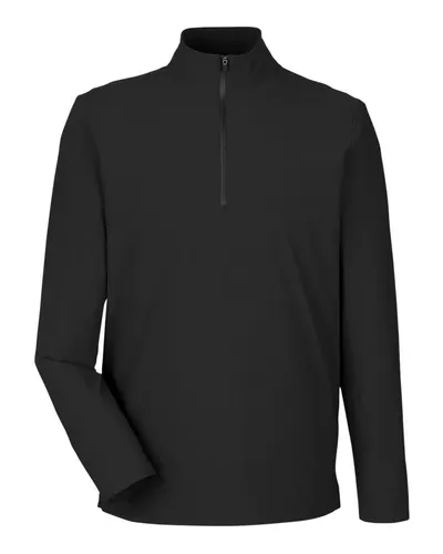 Devon & Jones DG410 Men's CrownLux Performance® Windsor Welded Quarter-Zip Pullover — blank garment, front view