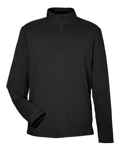 Devon & Jones DG425 Men's Raleigh Stretch Quarter-Zip Pullover — blank garment, front view