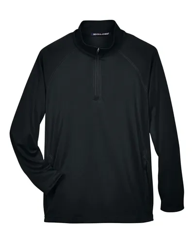 Devon & Jones DG440 Men's Stretch Tech-Shell® Compass Quarter-Zip Pullover — blank garment, front view