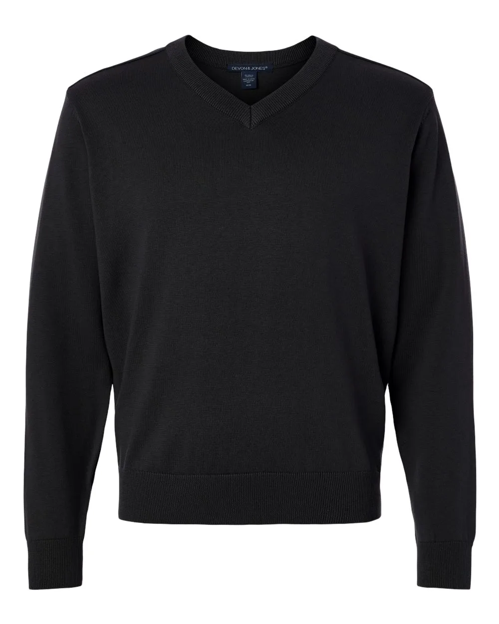 Devon & Jones DG445 Men's New Classics V-Neck Sweater — blank garment, front view