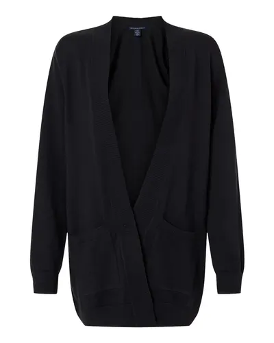 Devon & Jones DG447W Women's New Classics Open Cardigan Sweater — blank garment, front view