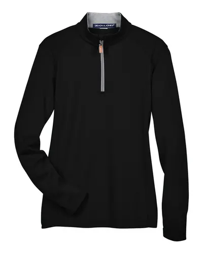Devon & Jones DG479W Women's DRYTEC20™ Performance Quarter-Zip Pullover — blank garment, front view