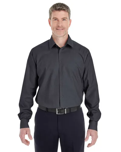 Devon & Jones DG532 Men's Crown Collection® Royal Dobby Dress Shirt — blank woven shirt, front view