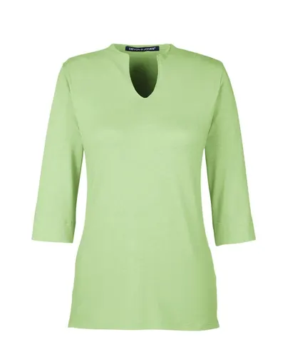 Devon & Jones DP188W Women's Perfect Fit™ Tailored Open Neckline Top — blank garment, front view